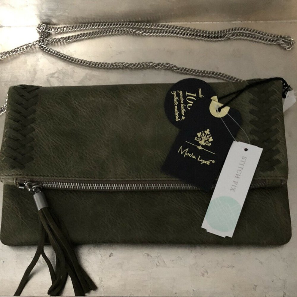 Moda Luxe Palmero Stitch Detail Clutch